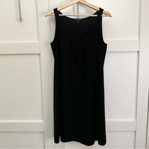 Eileen Fisher 100% Silk Pleated Front Tank Classic Dress, Size Small Petite